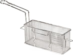 Fryer Basket w/Uncoated Handle & Front Hook, 10.5" x 12.5" x 4.75"