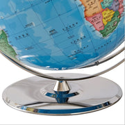 Practical Globe Geographic Globes Metal Stand Stainless Steel Educational Globe 16.5in Diameter Desktop World Globes for Interactive Fun y Decor by POCHY – Model 10478812