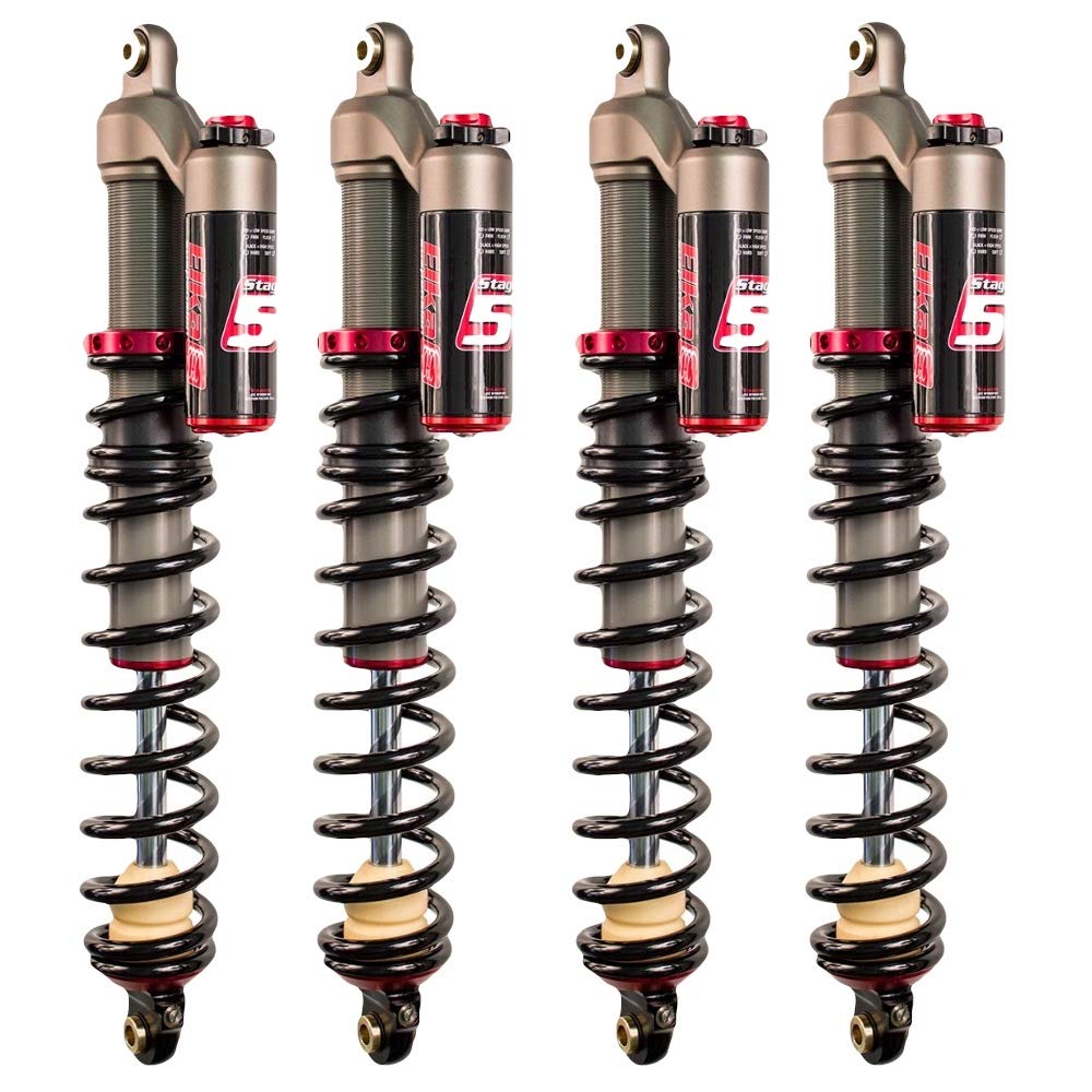 Stage 5 Front & Rear Shocks Compatible With Arctic Cat Xr 550 by Elka Suspension – large, black, Model 10176+10181