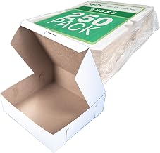 SCT White One-Piece Non-Window Bakery Boxes, 9 x 9 x 3, White, Paper, 250/Carton