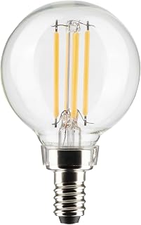 Satco 4-Watt LED E12 Light Bulb, 2700K, 15000 Hour Rating, Dimmable