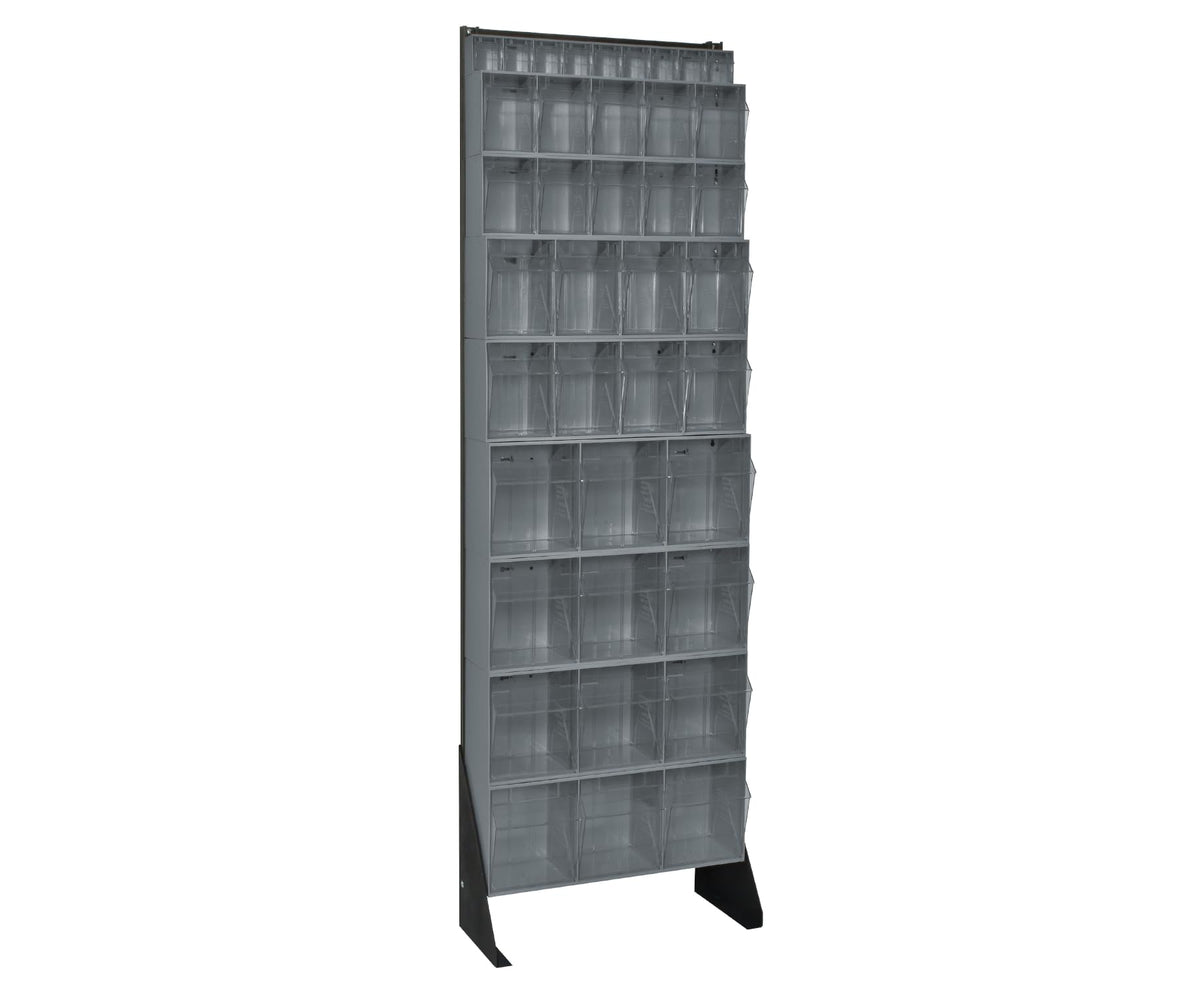 QUANTUM STORAGE SYSTEMS 75" H x 24" W x 10" D / 36 Drawers Tip Out Bin Stand Gray / Gray Standing Shelf Units