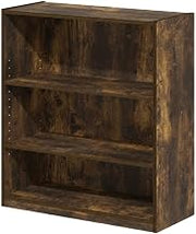 Furnifact Amber Pine Bookcase Made of Durable Wood, Featuring a Sleek Design, Ideal for Home or Office Storage, Modern and Versatile Decor Element