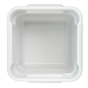 4 qt White Square Plastic Storage Container by Winco – Medium, 4.0 quarts, Plastic, White, Model PESC-4