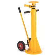 100,000 Lb. Static Capacity Standard Duty Trailer Stabilizing Jack Stand by Global Industrial – 27"L x 17.25"W x 38.75"H, Steel, Yellow, Model TJ50
