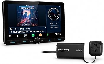Kenwood DMX1038S 10.1” Touchscreen Car Stereo Radio – Double DIN Bluetooth Receiver | Plus SiriusXM SXV300v1 Connect Vehicle Tuner Kit