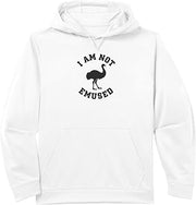 Bird I Am Not Emused Funny Emu Pun Sarcastic Flightless-BI Performance Hoodie