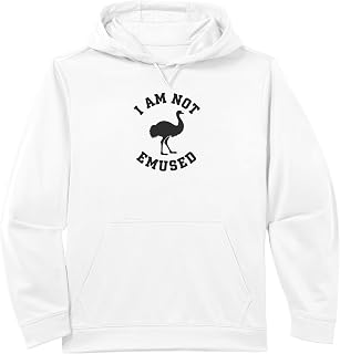 Bird I Am Not Emused Funny Emu Pun Sarcastic Flightless-BI Performance Hoodie
