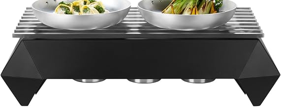 Rosseto SK047 Diamond Multi Chef Frame 7" with Burner and Fuel Holder, Grill, Black (Pack of 6)