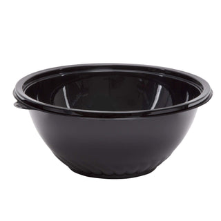 APB160BL Pack N Serve PET Plastic Bowls, 12" Diameter, 160 Ounces Capacity Black, Case of 25 Bowls, Lids Not Included