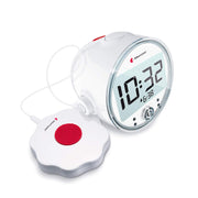 Alarm Clock Pro (BE1370) by Bellman & Symfon – Large, Metal, White, Model HC-BA-PROCLK