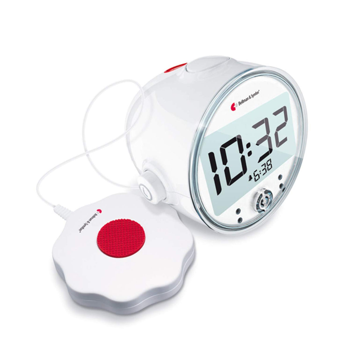 Alarm Clock Pro (BE1370) by Bellman & Symfon – Large, Metal, White, Model HC-BA-PROCLK