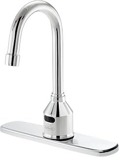 16-649 Krowne Royal Series Electronic Faucet, Deck Mount, Single Hole, 4-1/2" Rigid gooseneck spout, Infrared Sensor, Battery Powered (4 AA Alkaline 1.5V Batteries) or Power Supply