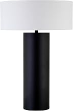 Henn&Hart 24" Modern 1-Light Table Lamp, Black