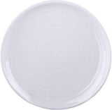 Elite Global Solutions DS6-W Round Swirl Plate, 6" Dia. x 5/8" h., Melamine, White (Pack of 6) | Dishwasher safe, Shatterproof, Restaurant service, Great for Entrees, Salads, Desserts and Appetizers
