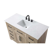 48" Single Bathroom Vanity in Natural Oak by Elegant Kitchen and Bath – unspecified, Aluminum, Oak, Model VF85048NT