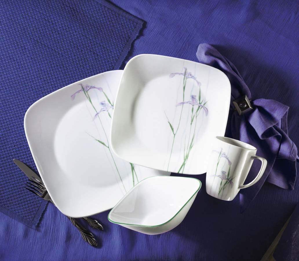 Corelle Shadow Iris / 16-Piece / 1 Dinnerware Sets