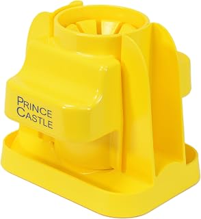 Prince Castle Lime Lemon Cutter - Fruit Slicer Kitchen Gadget, Lime Cutter, Vegetable Chopper with Container 8-Wedge Slicer, Yellow