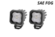 SSC1 White SAE/DOT Fog Standard LED Pod (pair) by Diode Dynamics – SAE Fog, Amber Backlight, Model DD6847P