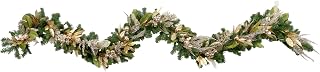 Creative Displays 9' Holiday Garland with Decorative Leaves and Ornaments