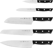 HENCKELS Dynamic 5-Pc Knife Set with Chef, Bread, Utility, Paring, Santoku | The Perfect Kitchen Knife Set for Effortless Cutting, German Engineered, Informed by 100+ Years of Mastery. Dishwasher safe