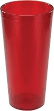 Winco Pebbled Tumblers, 20-Ounce, Red, 1 Count (Pack of 1)