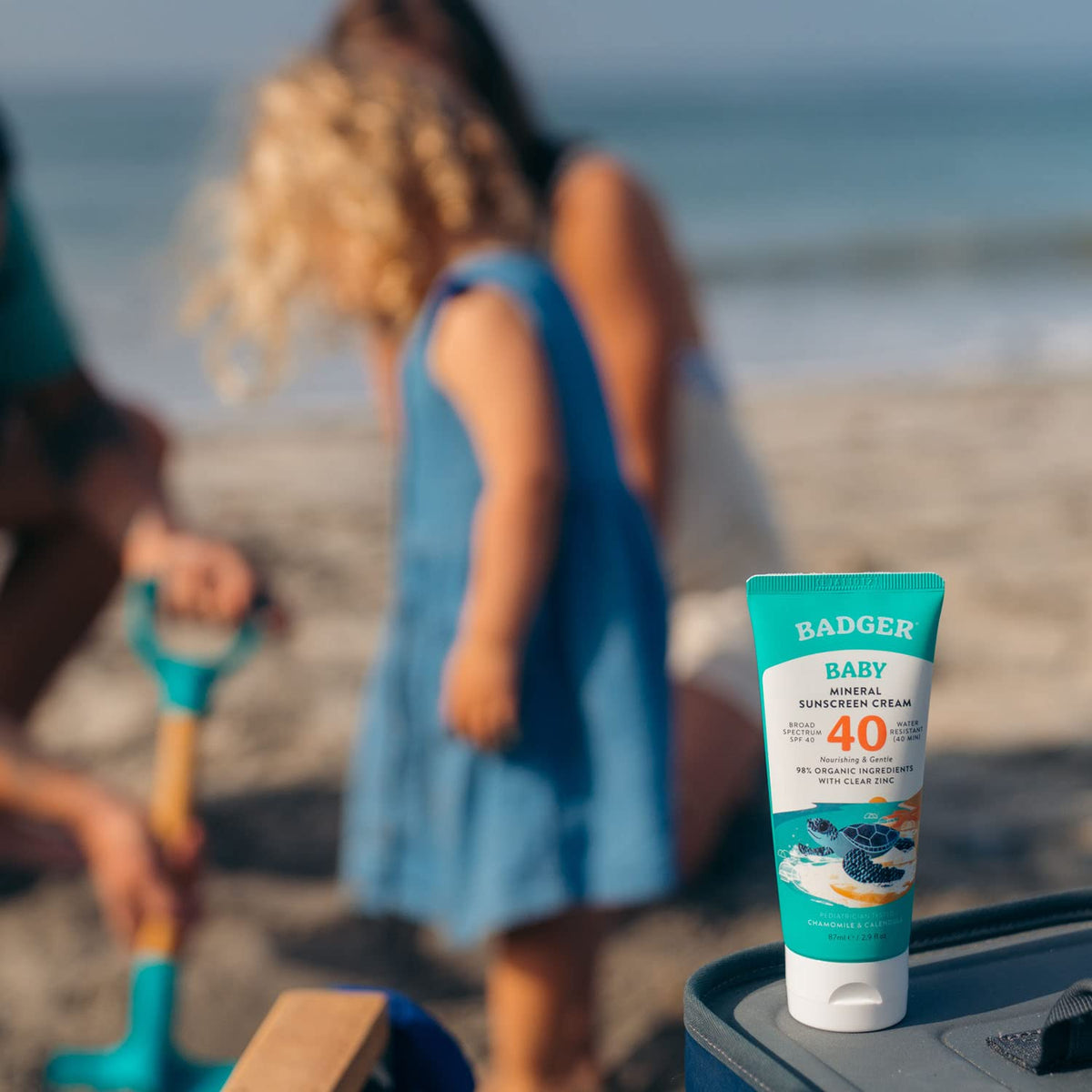 SPF 40 Baby Sunscreen and SPF 40 Kids Sunscreen by Badger – Pack of 2