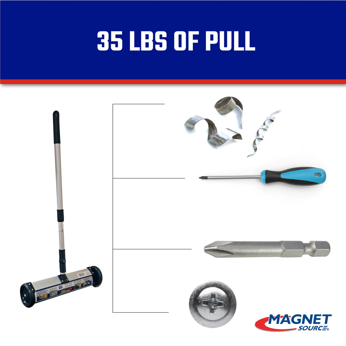 Master Magnetics Silver / L / 13" Magnetic Sweepers