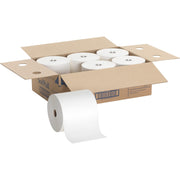White Paper Towels Roll 7-7/8"W x 1000'L by Georgia-Pacific – (Case of 6 Rolls - 1000' Rolls), 40% Recycled Fiber, Paper, Brown, Pack of 6, Model 26470