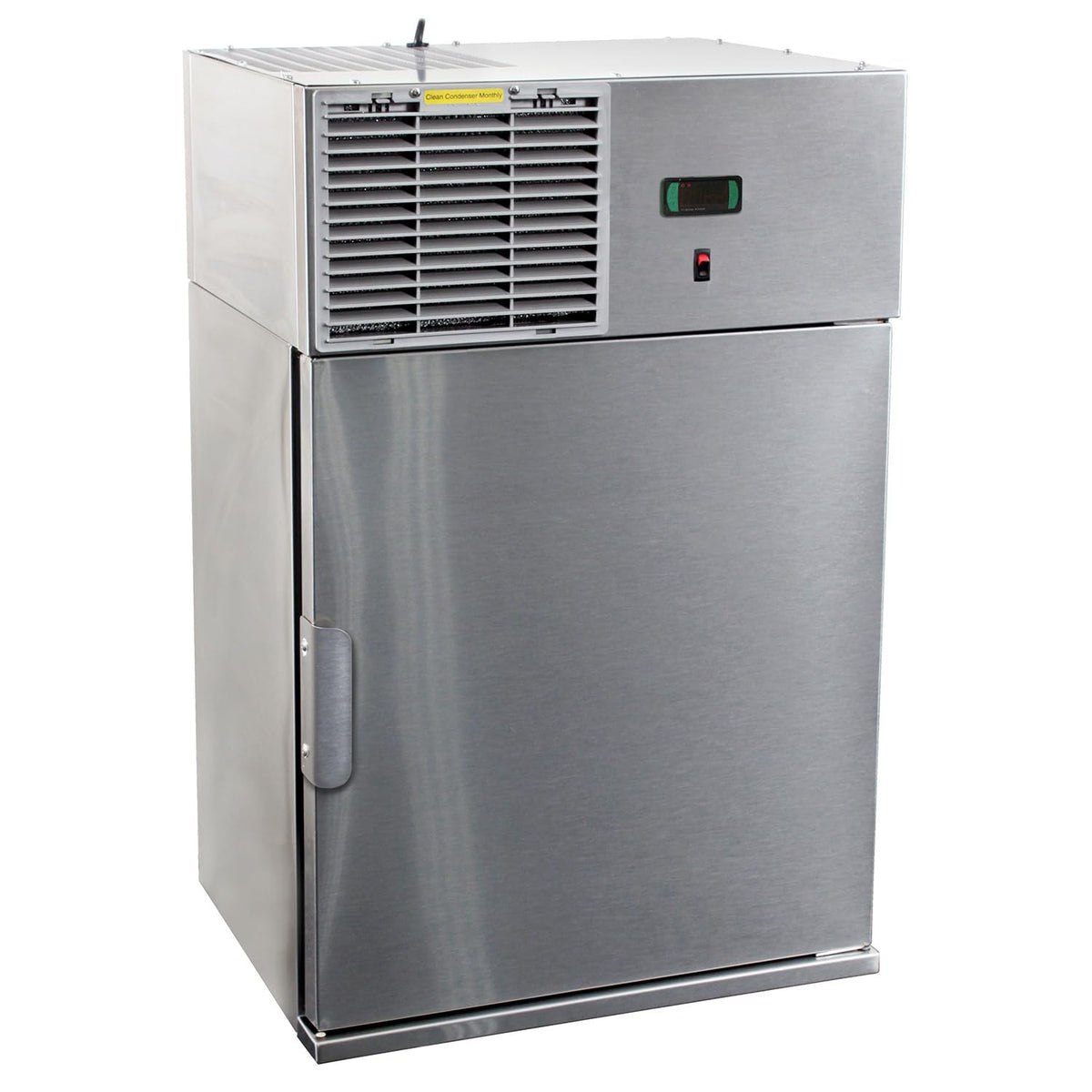 Left Hinged Stainless Door Wall Mount Refrigerator by Glastender – Model WMR24S-L