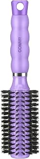 Conair Hair Brush with Boar Bristle, Gel Grips, Round, Medium, Colors May Vary