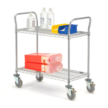 Steel, 2 Shelves, 42 in L, 24 in W, 39 in H by Nexel – Metal, Silver, Model 2442P2EPB