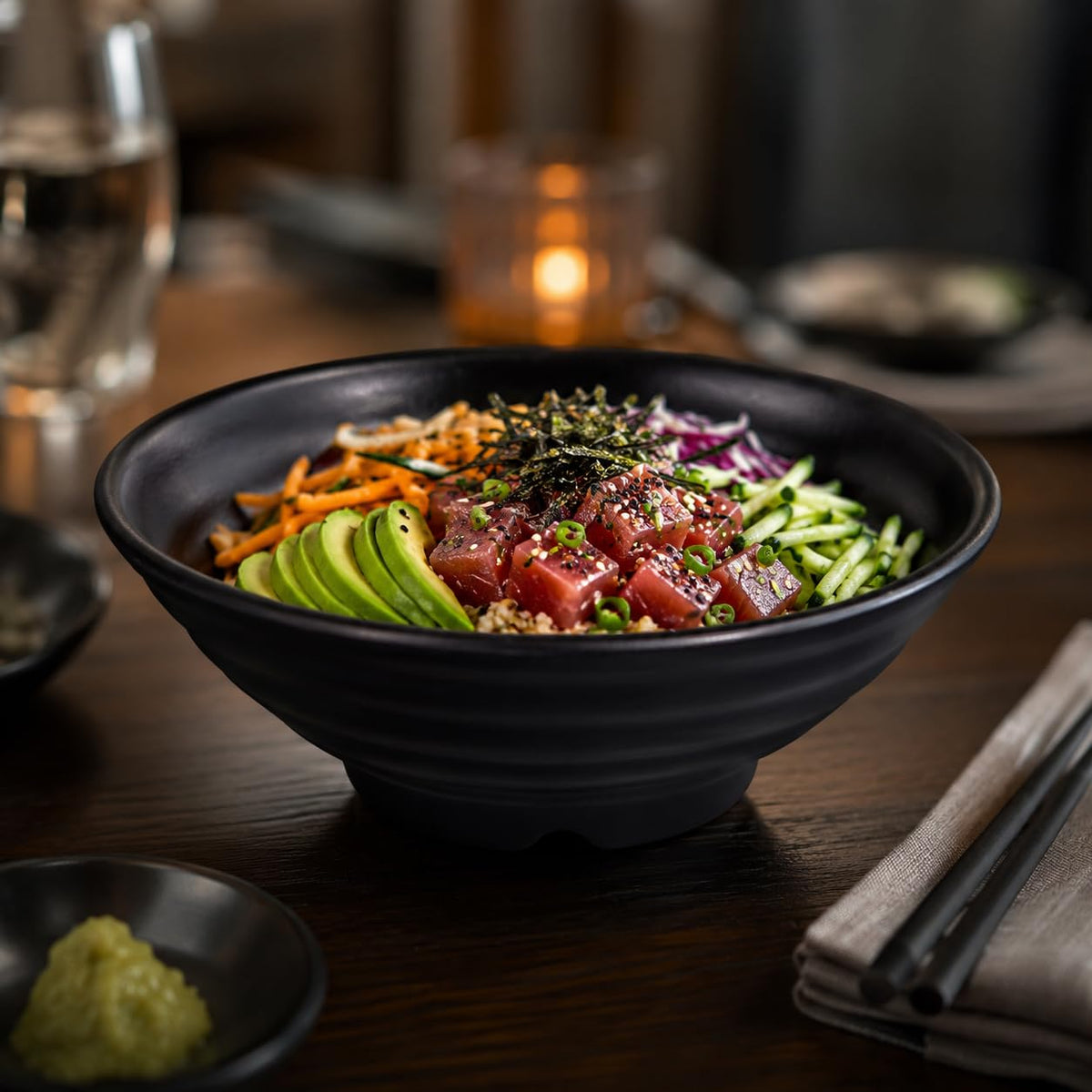 Yanco 32 oz / Black / Modern Bowls