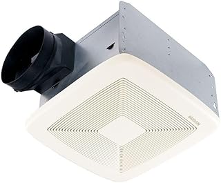 Broan-NuTone QTXE110 Ventilation Fan with Hanger Bars & 6-Inch Round Duct Connector, ENERGY STAR Certified, 110 CFM, 0.7 Sones, White