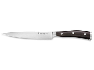 IKON Blackwood 6" Utility Knife by Wüsthof – 6", Stainless Steel, Brown, Model 1010530716