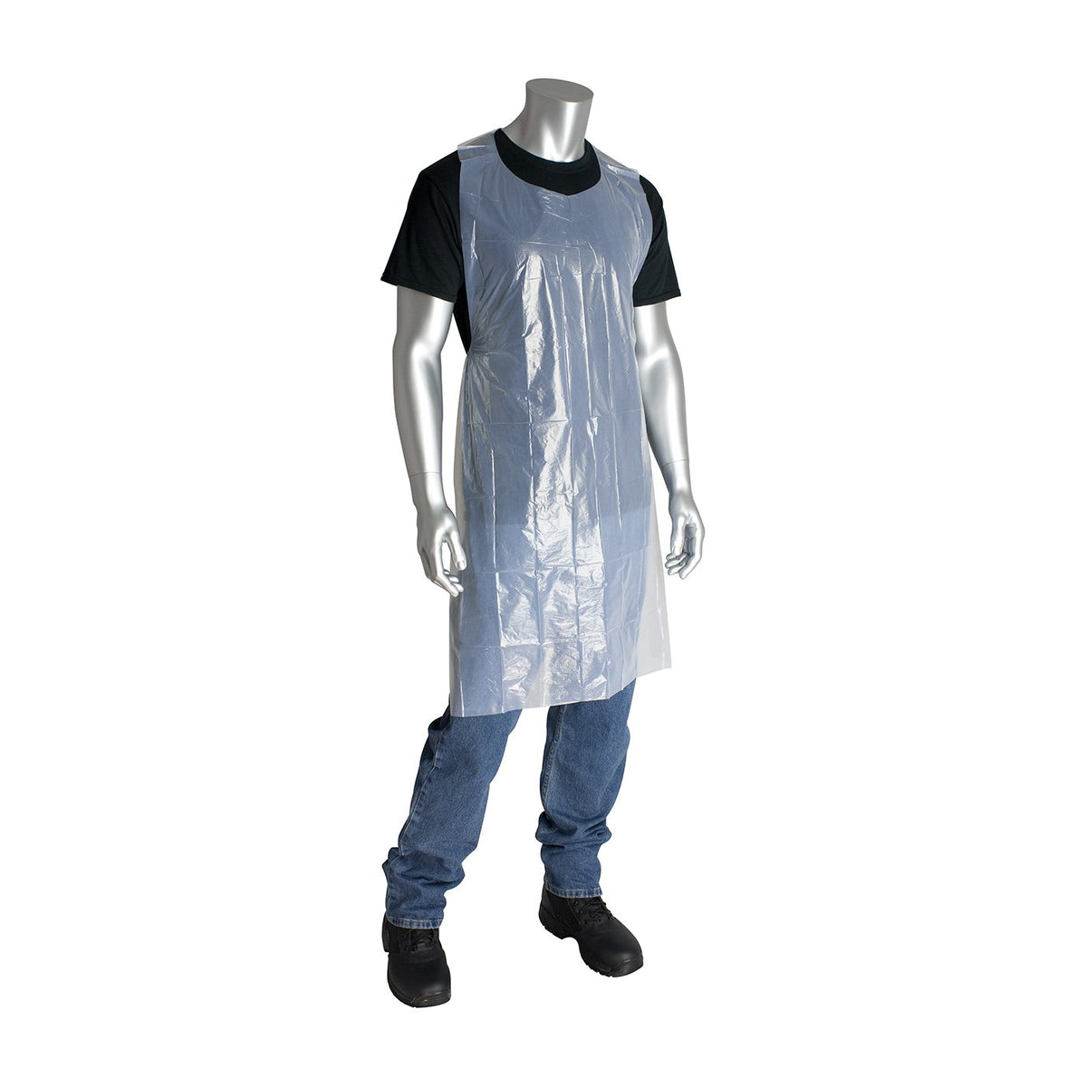 Single Use Apron - Embossed by Pip – One Size, Polyethylene, Clear, Model 200-01002