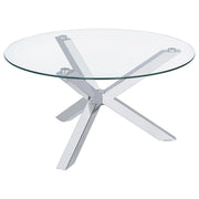35" Easy-Care Coffee Table by VUSVAB – Metal, Chrome