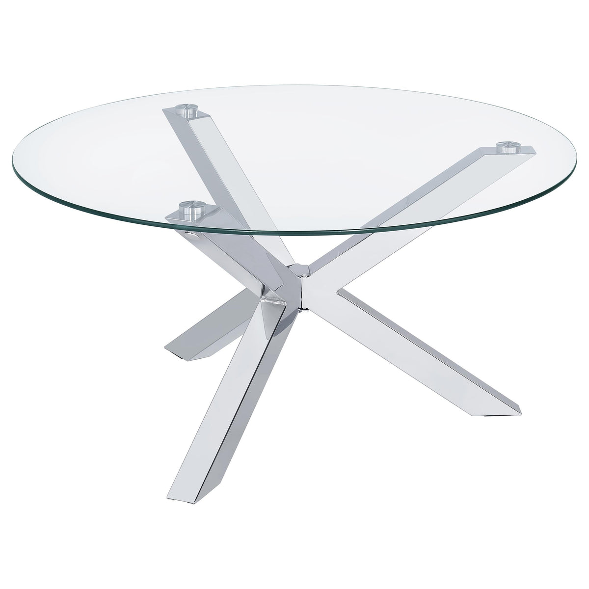 35" Easy-Care Coffee Table by VUSVAB – Metal, Chrome
