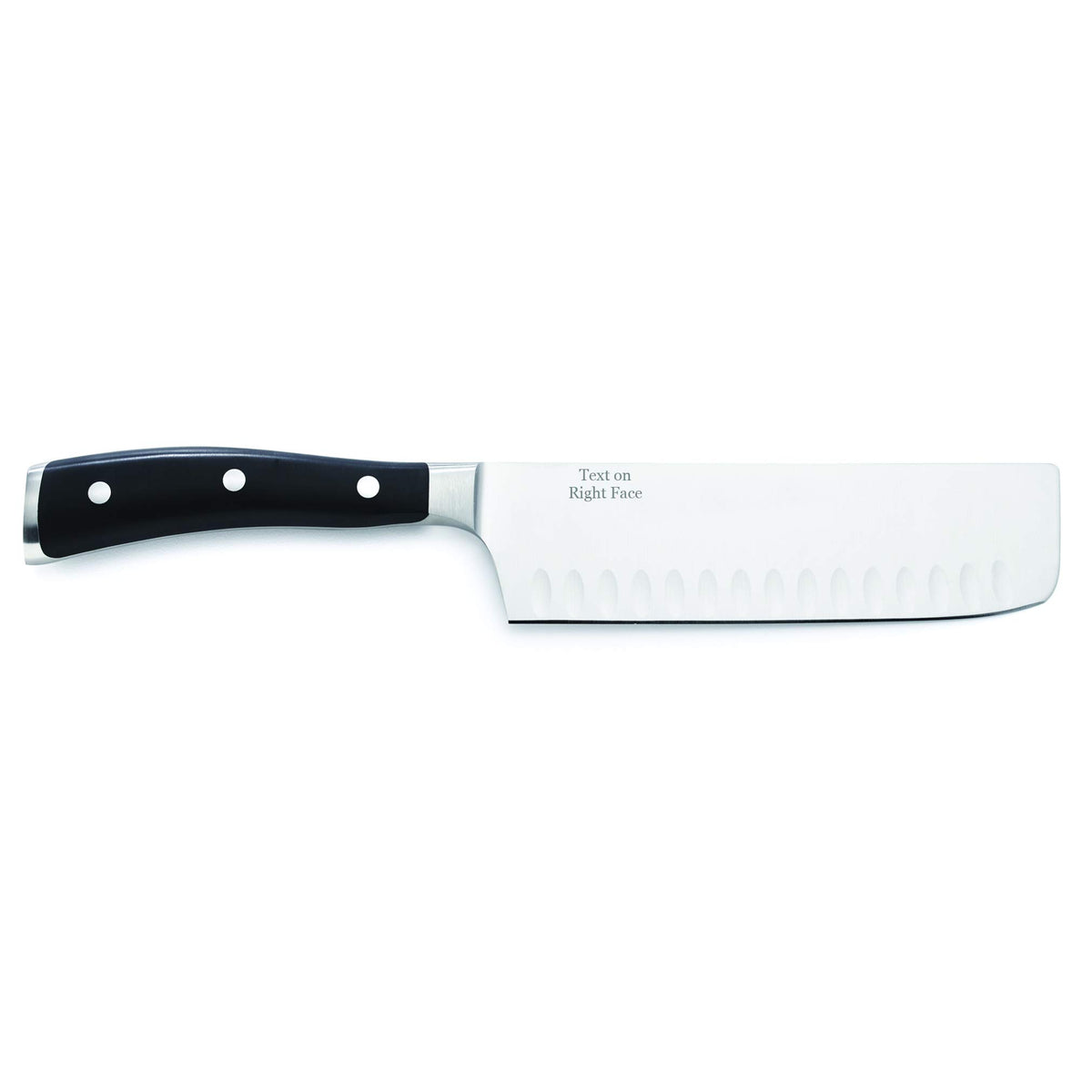 Wusthof Classic Ikon - 7" Nakiri w/Hollow Edge - Custom Engraved by Wüsthof – 7", Steel, Black