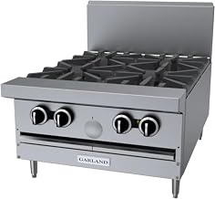 Garland G24-4T G Starfire Pro Series Gas Restaurant Range 24"W with (4) 33,000 BTU Open Burners & Modular Top