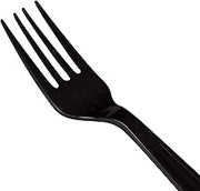 Karat U2030 7" Extra-Heavy Weight Disposable Fork - Black (Case of 1000)