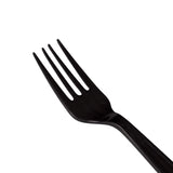 7" Extra-Heavy Weight Disposable Fork - Black (Case of 1000) by Karat – Forks, Plastic, Black, Pack of 1000, Model U2030
