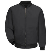 Men's Solid Team Jacket by Red Kap – X-Large, Polyester, Black, Model JT38BK RG XL