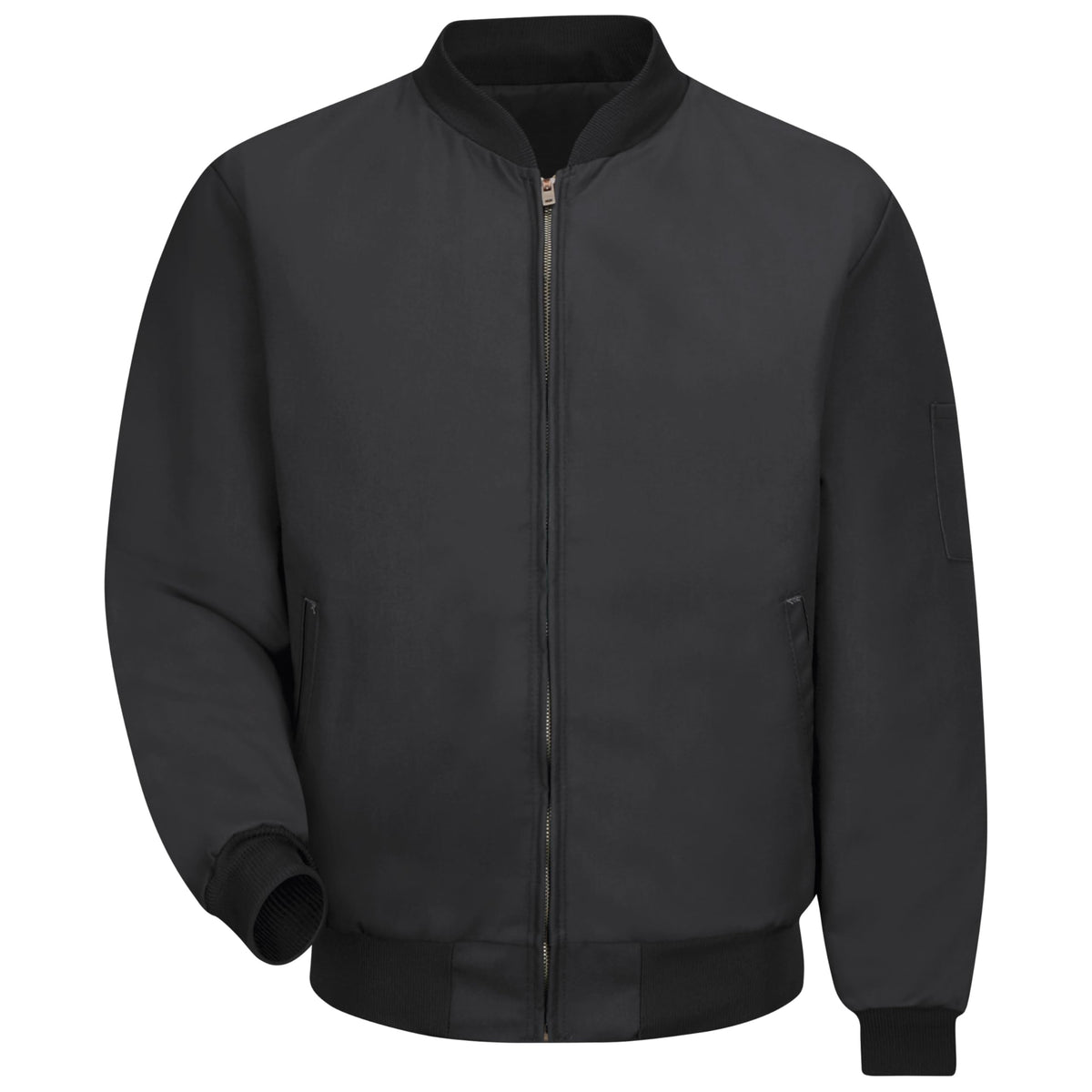 Men's Solid Team Jacket by Red Kap – X-Large, Polyester, Black, Model JT38BK RG XL