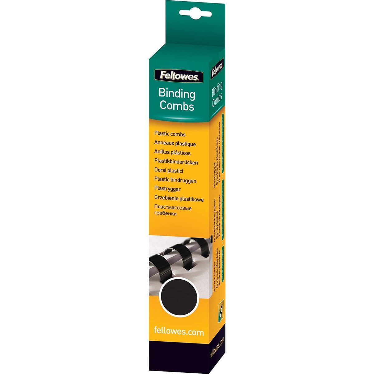 Plastic Comb Binding Spines by Fellowes – 0.5 inches, Plastic, White, Pack of 100, Model 52370