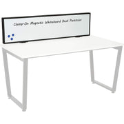 56" W x 16" H Universal Clamp-On Desk Partition by Global Industrial – Whiteboard, White, Model 695447