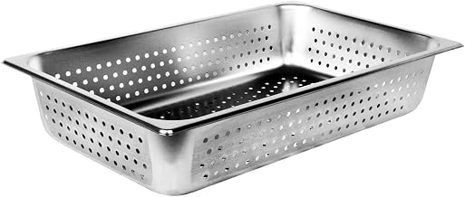 Full Size Perforated Stainless Steel Food Pan 4" Deep