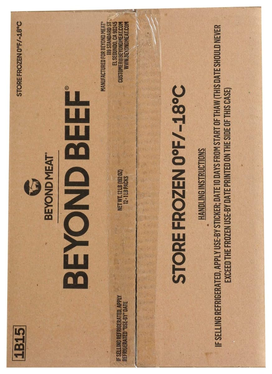 Beyond Beef Ground by BEYOND MEAT – 12 Pound (Pack of 12), Beyond Beef Brick Pack, Pack of 12