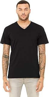 BELLA+CANVAS Unisex Triblend Short-Sleeve V-Neck T-Shirt M BLK HTHR TRIBLND