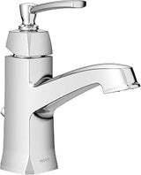 Moen Conway Chrome One-Handle Single Hole or Centerset Bathroom Faucet with Drain Assembly, WS84923